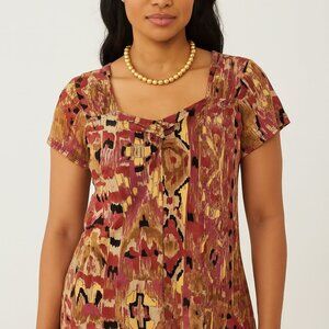 Suzie in the City Queen Ann Neckline Vintage Top - Size Small - EUC